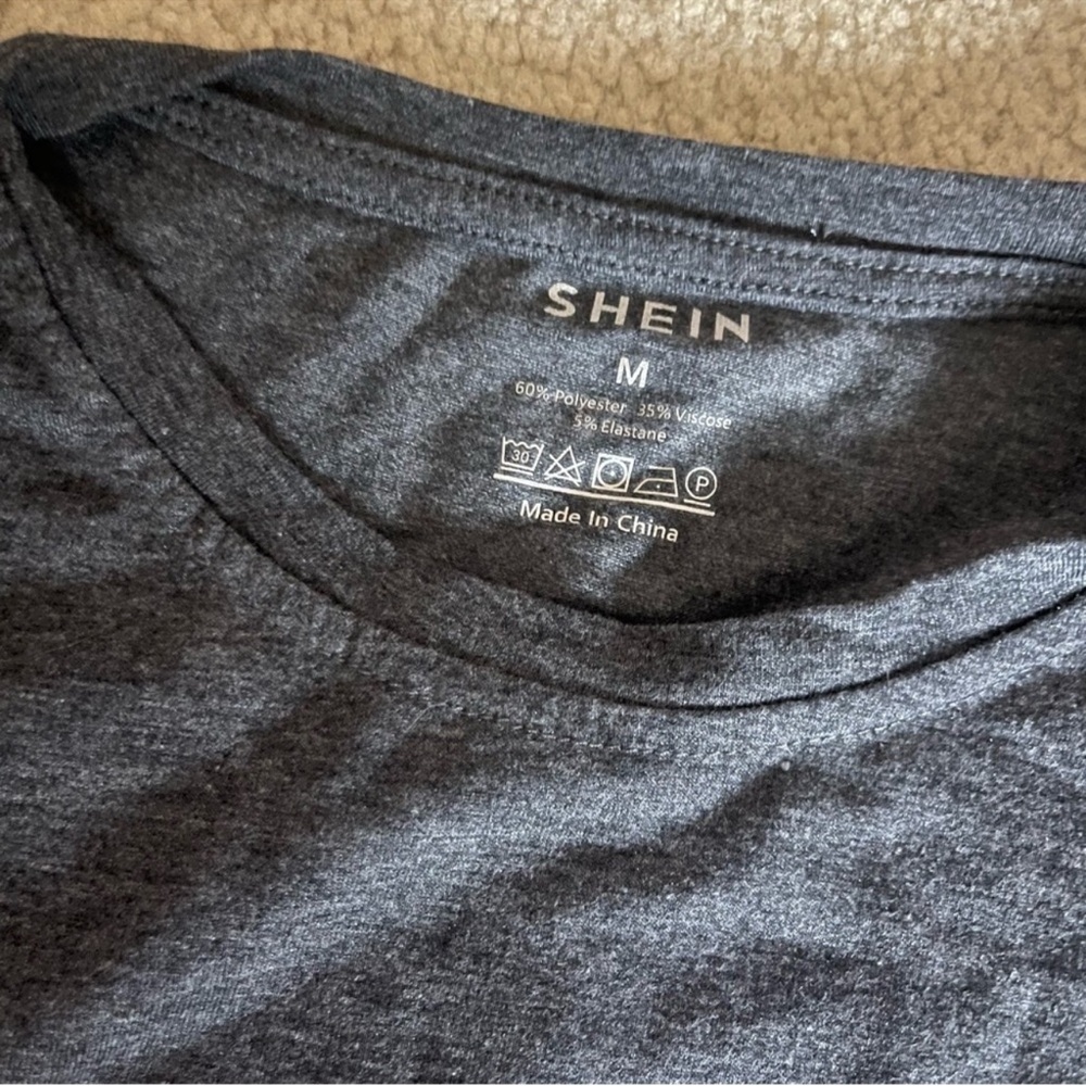 2 for $10 SHEIN Dark Gray Tee - Picture 3 of 3